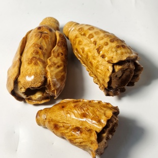 精品竹根雕白菜（百财）手把件实心雕刻招财车内装饰品摆件