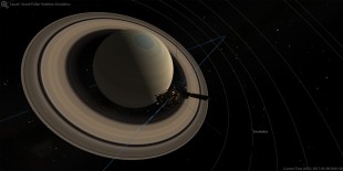 现代简约卡西尼号穿越土星光环客厅房间卧室挂画壁画无框画装饰画