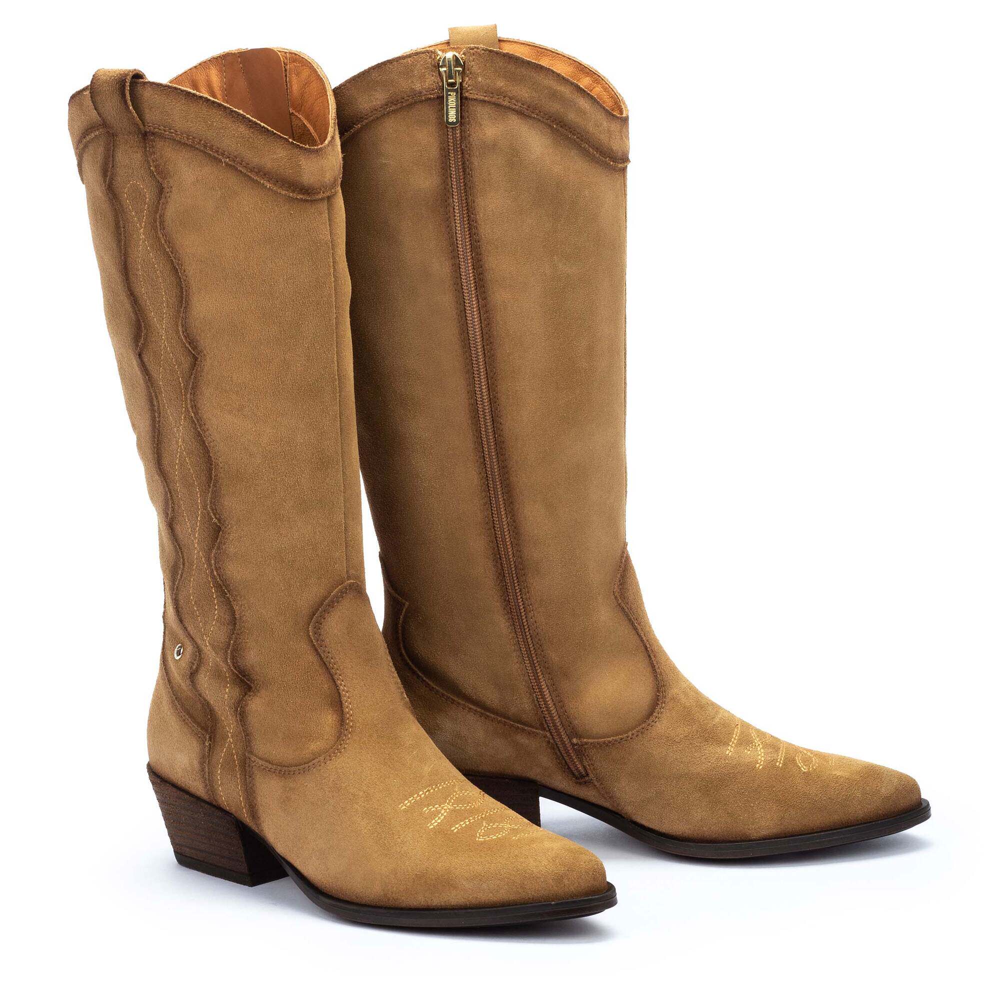 代购pikolinos派高雁女鞋2023秋冬款中跟时尚休闲长靴子 w5z-9546