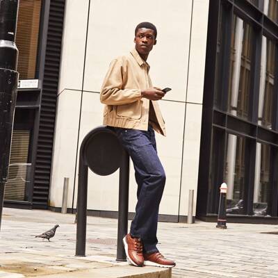 Martinelli男士休闲皮鞋系带透气