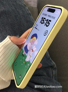 全包边真液态硅胶适用小米13手机壳civi4pro奶油浅黄色MIX4软糯14ultra亲肤12X红米Turbo3黄11加厚防摔女