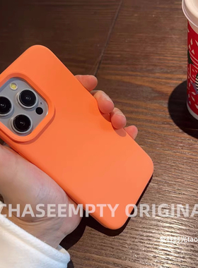 活力橙色适用vivoNeo9手机壳iQOO12液态硅胶11s高级感10/8pro纯色neo6/5s全包边Z7防摔Z8软糯Z3亲肤Z5X