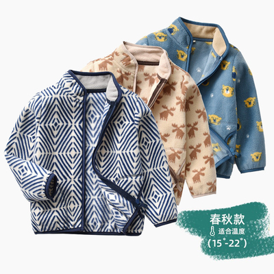 春季新款摇粒绒男女童宝宝外套