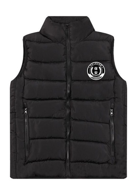 秋冬季加厚保安服羽绒棉马甲坎肩保暖男特勤制服执勤安保工装衣服