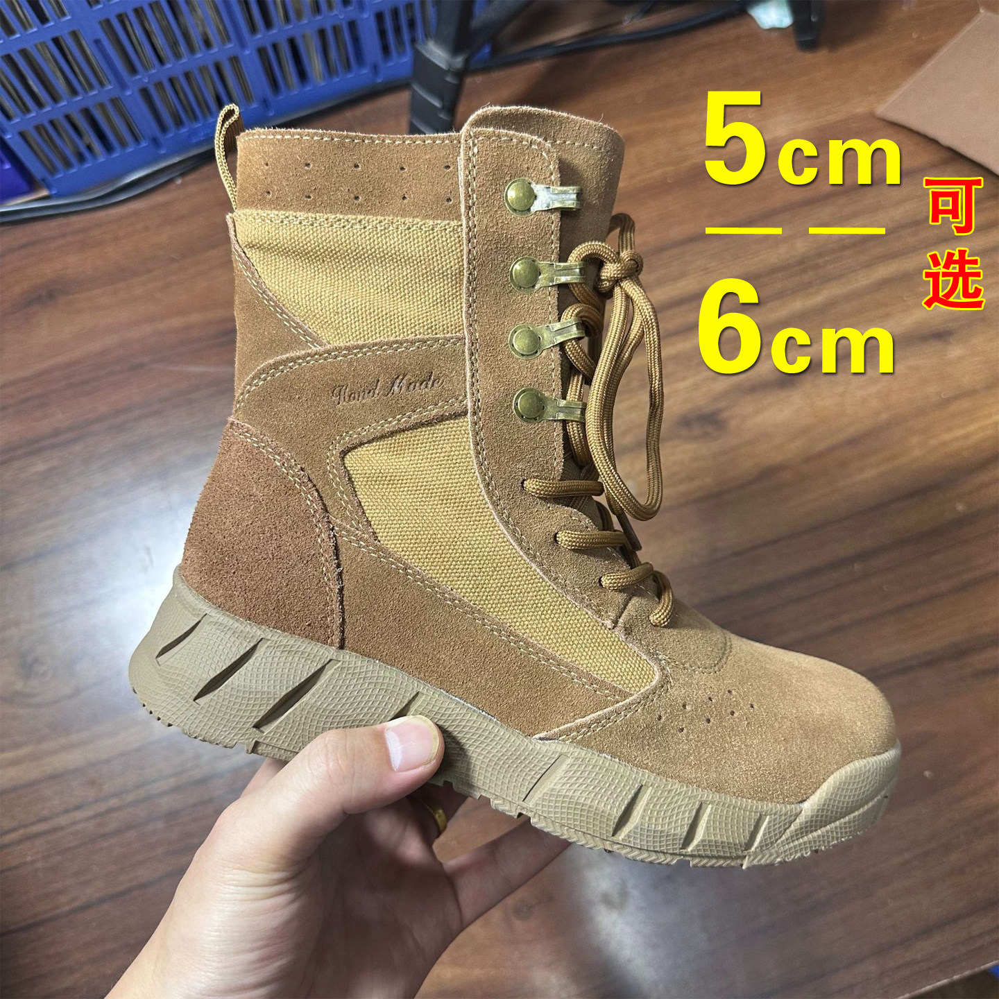 棕色靴子女高帮轻量化登山鞋防滑全地形徒步鞋户外鞋战术靴马丁靴