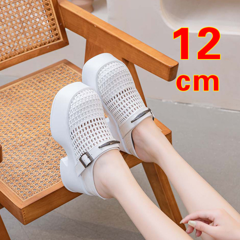 高跟拖鞋女外穿2025新款厚底小个子增高夏季坡跟凉拖鞋防水台33码