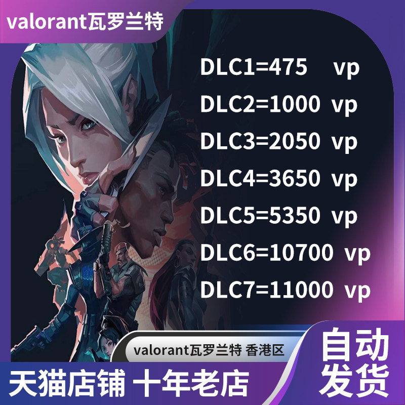 valorant瓦罗兰特港服vp点数充值 无畏契约 香港区 激活码 CDK自动发货怎么看?