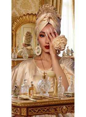 我是朱丽叶原创真丝花萝提花缎摩洛哥赫本风超大欧式摆连衣裙