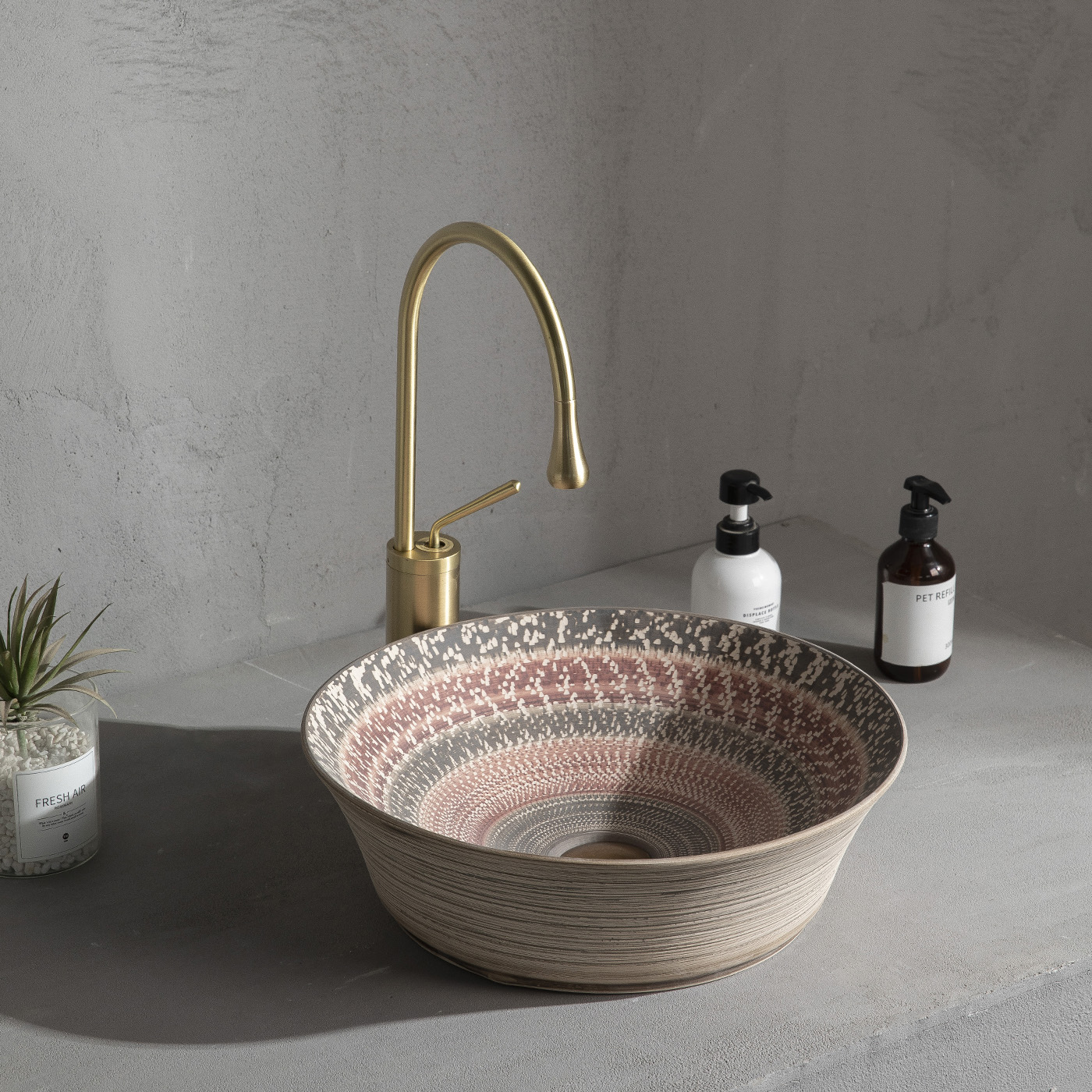 景德镇艺术陶瓷台上盆高温烧制