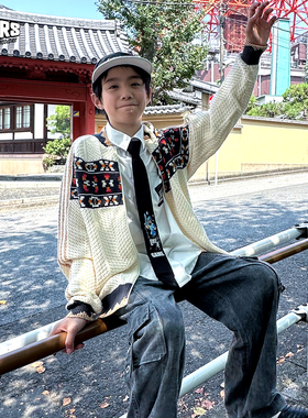 JAC梦想家童装◆25联名款费尔岛软糯针织冬季毛衣儿童外套亲子装