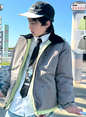 JAC梦想家童装◆双面穿巴恩风~防风雪棒球棉服两面穿儿童加厚外套