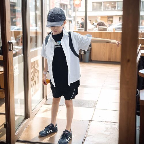 JAC梦想家童装日系假两件衬衫