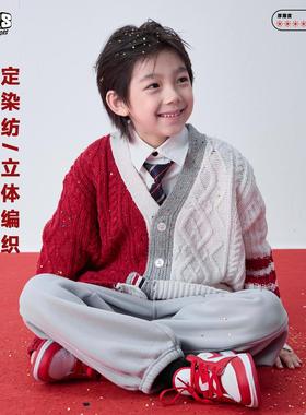 JAC梦想家童装◆25新年战衣~年服男女童羊毛混纺红色毛衣外套亲子