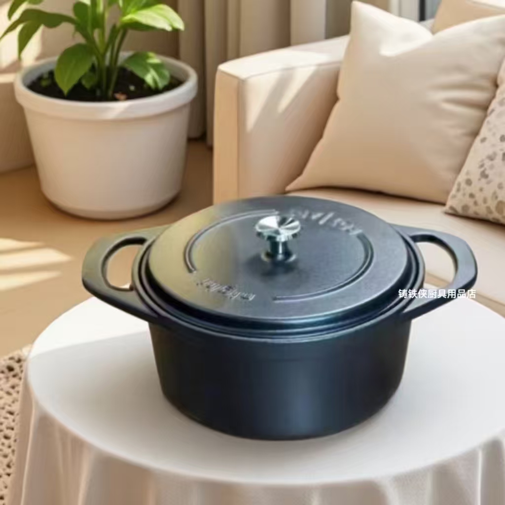 外贸出口22/24/26/28cm珐琅铸铁锅炖锅汤锅搪瓷家用妈咪锅海鲜锅