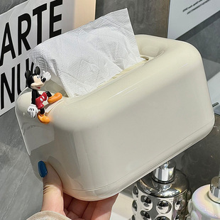 米老鼠桌面纸巾盒轻奢加厚塑料卧室纸巾收纳盒餐桌餐巾纸抽纸盒