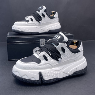 男鞋厚底板鞋老爹鞋冬季时尚超火个性百搭内增高鞋子运动休闲潮鞋