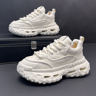 新款 时尚 内增高运动休闲潮鞋 男鞋 百搭小白鞋 男冬季 个性 厚底老爹鞋