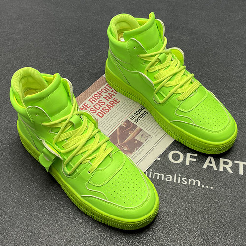 男士高帮鞋网红内增高个性春秋季