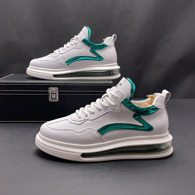 男鞋气垫底小白鞋内增高春季新款舒适网红休闲鞋时尚百搭厚底板鞋