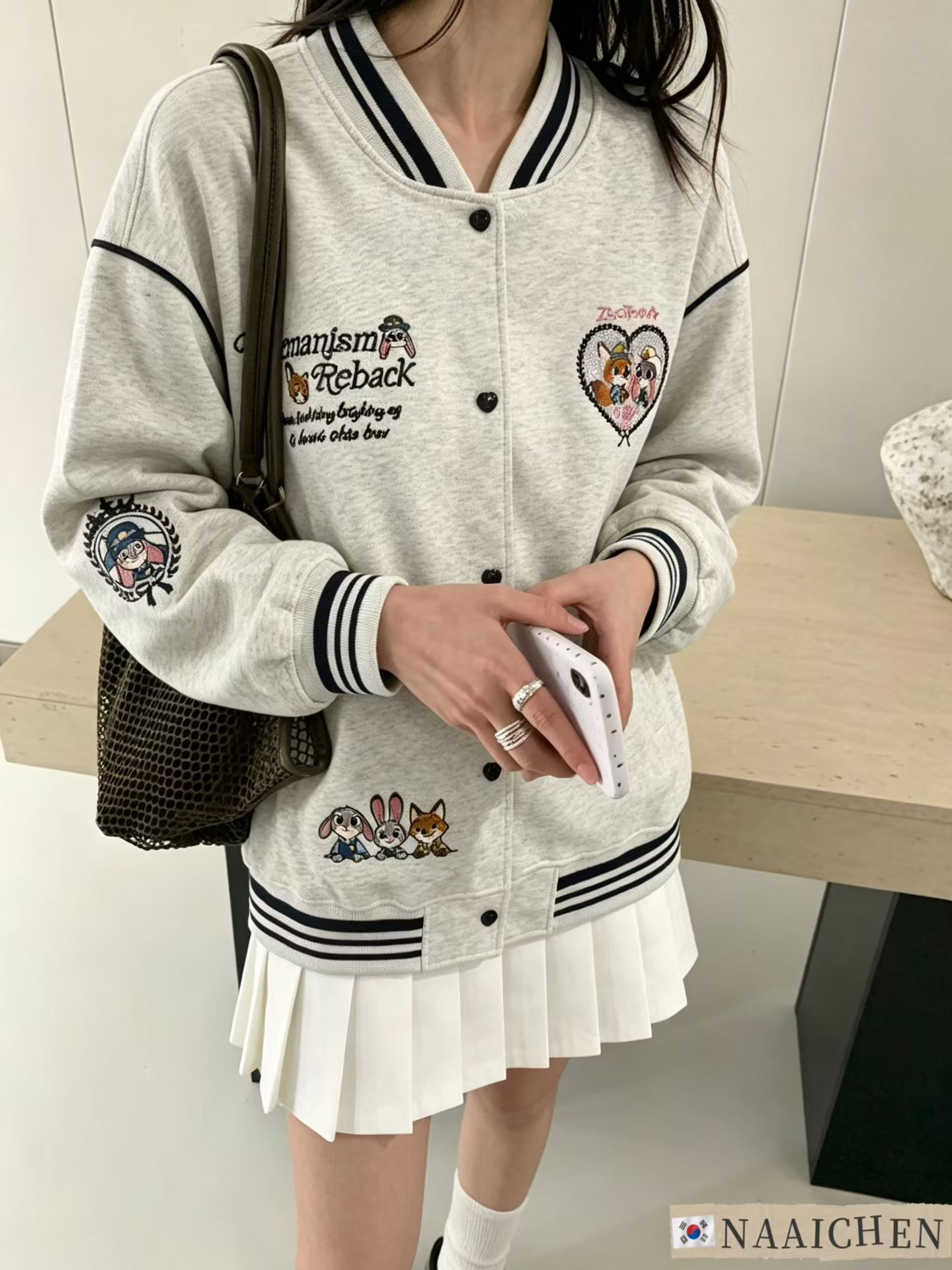秋季新款朱迪尼克重工刺绣棒球服外套女开衫宽松韩版百搭休闲外套