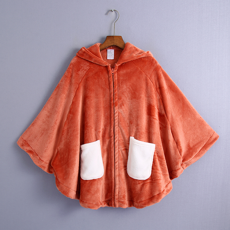 冬季bi备卡通甜美连帽外套斗篷女