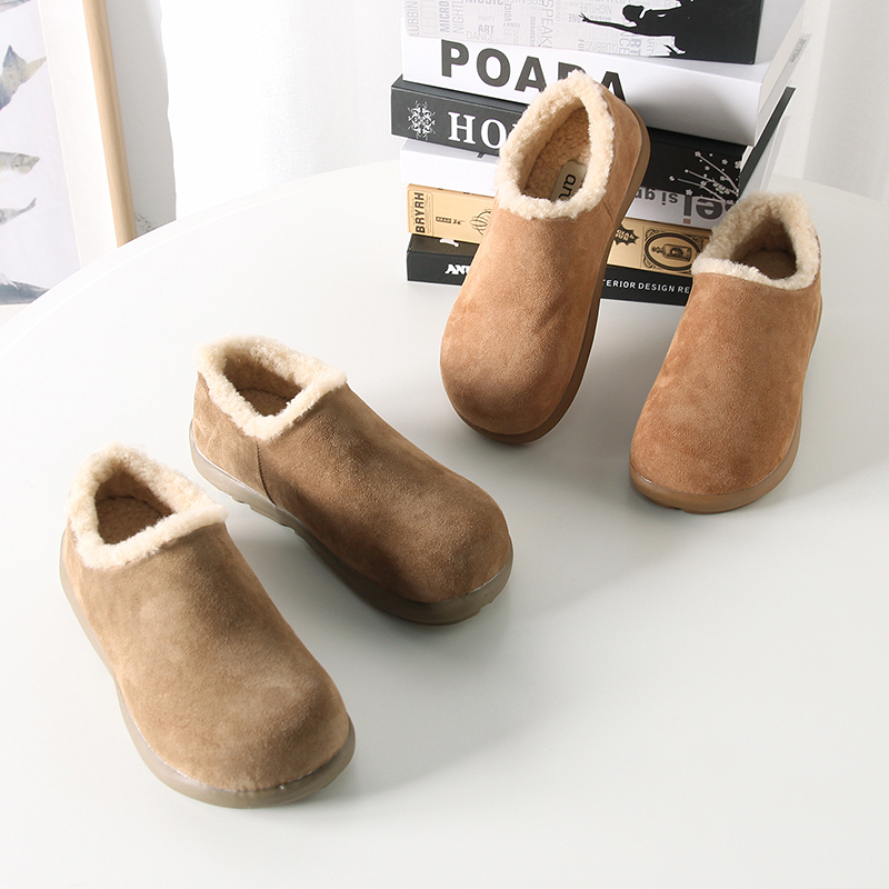 软软糯糯！加绒小土豆勃肯鞋女！2024冬季保暖雪地靴一脚蹬棉鞋女