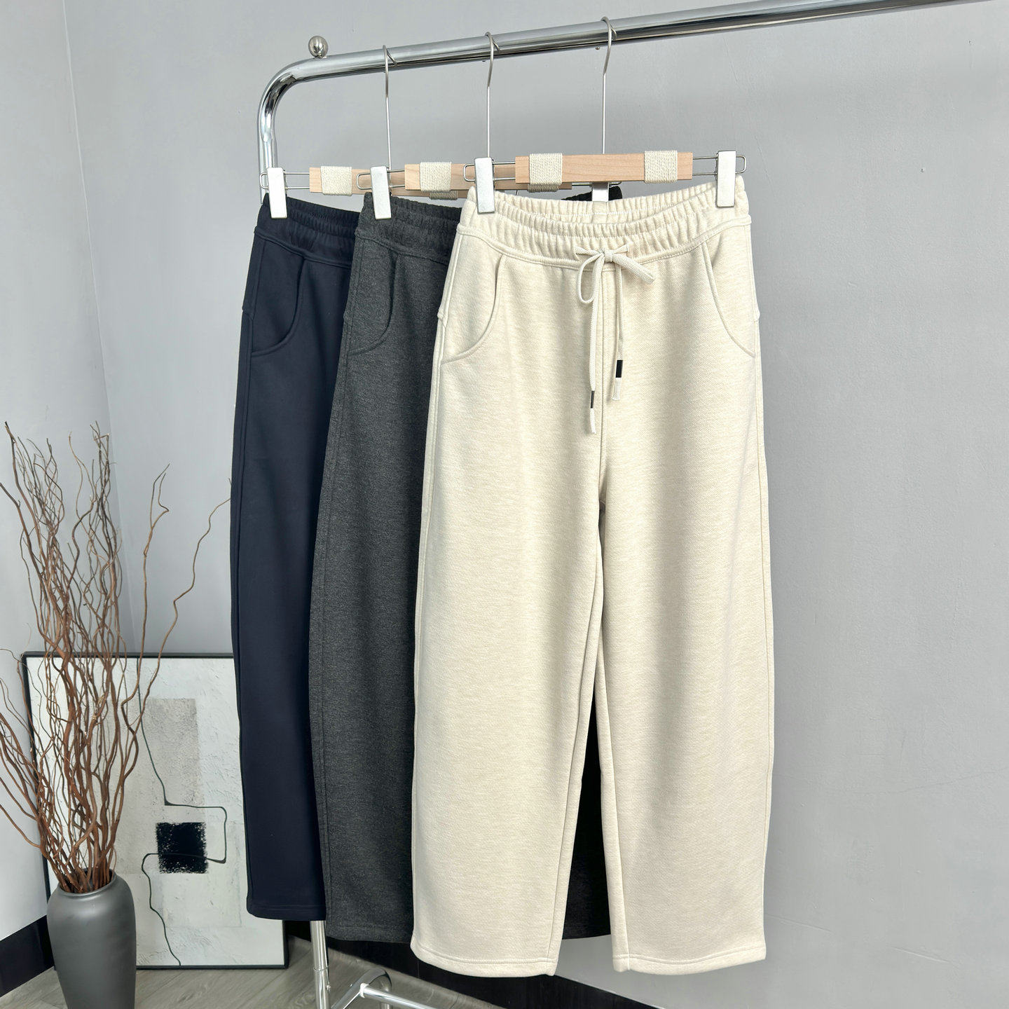 蚕丝羊毛加厚加绒卫裤女2025秋冬高腰显瘦弯刀裤休闲裤长裤运动裤,女装/女士精品,卫裤,淘宝优惠券,粉丝福利购,淘宝优惠卷