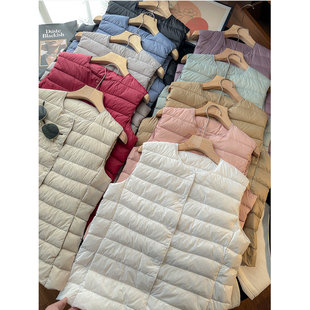 日单 轻薄羽绒马甲女叠穿内搭羽绒马夹百搭羽绒服内胆背心 福利