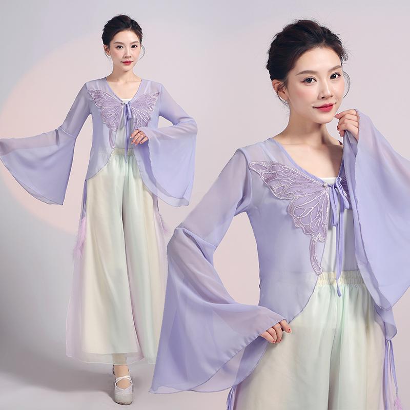 古典舞飘逸中国风儿童演出服套装