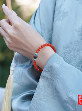 南红玛瑙火焰纹手串马年本命年