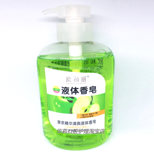 欧柏丽液体香皂液果萃洗澡洗手洗脸多用洁肤清香型包邮500ml*3瓶