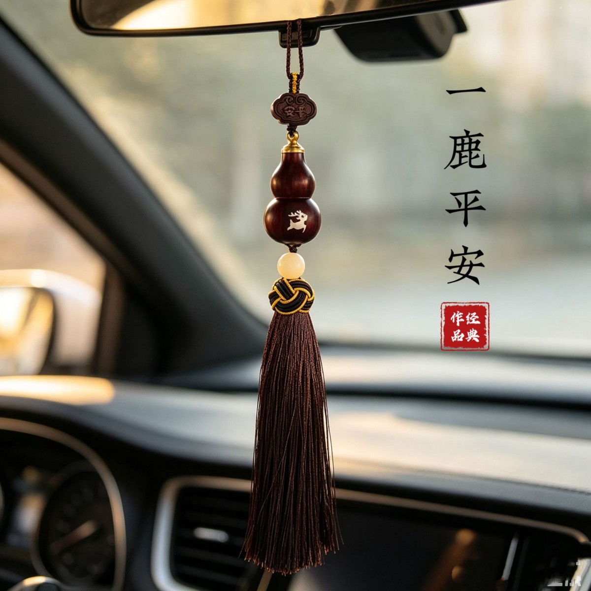 紫檀木质葫芦生肖蛇年属蛇汽车挂件高档男士车载挂饰品新款吊饰礼