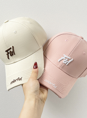 Chic Know日本设计师联名款 破洞硬顶棒球帽子女休闲百搭鸭舌帽男