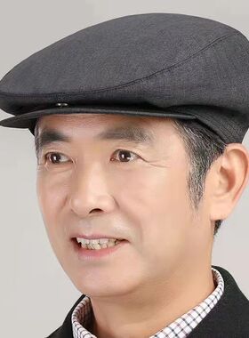 老人爷爷老头春夏休闲爸爸帽中老年人帽子春秋冬季鸭舌前进帽薄男