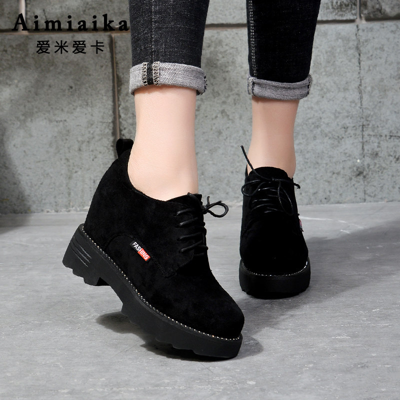 The thickness of the bottom invisible The increase in Women's Shoes Single shoes 8cm Korean Edition Versatile With slope High-heeled 2021 Spring and autumn season new pattern Show thinin the Women's Shoes, Low shoes  category - from Buy2taobao.com to provide professional Taobao agent buy service