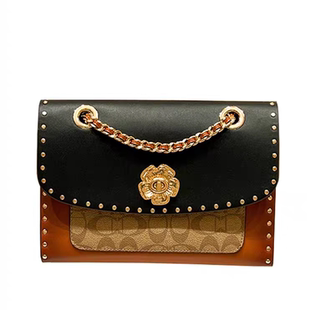 香港新款正品真皮百搭奢侈品2025真皮山茶花链条单肩斜跨包女包