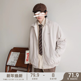 苏打汽水工作室秋冬加厚保暖立领棉服日系男女款 刺绣夹棉外套 时尚