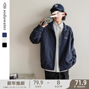 刺绣小标外套 时尚 苏打汽水工作室日系男女款 宽松休闲立领夹克春季