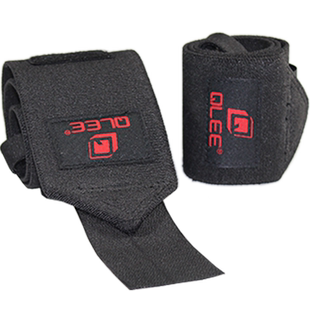 qlee力量举护腕绷带缠绕专业固定加压男女卧推健身大力士推举防护