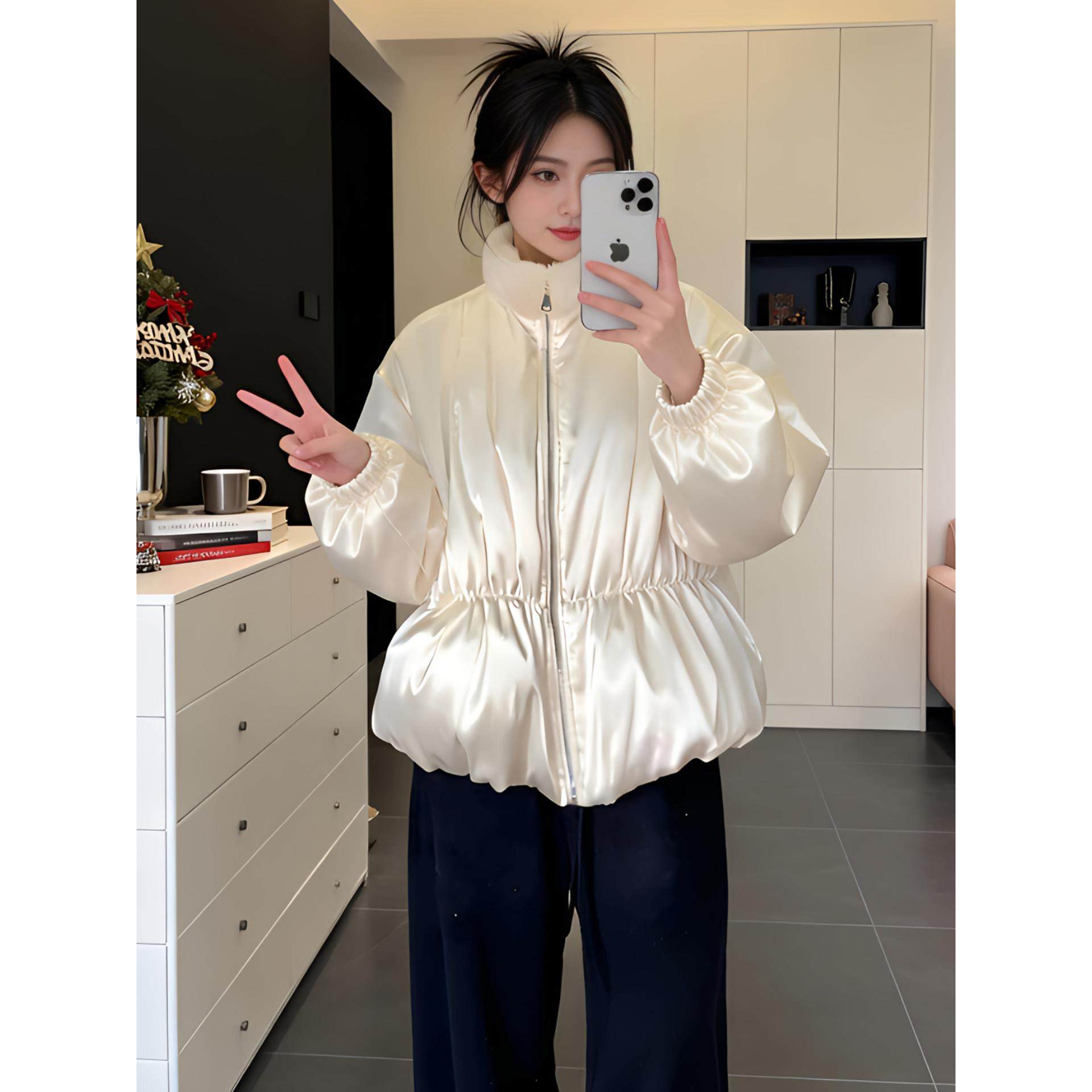 温柔风精致气质米白色立领毛毛棉服女冬季新款高级感保暖百搭外套,女装/女士精品,棉衣/棉服,淘宝优惠券,粉丝福利购,淘宝优惠卷