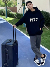 秋冬直筒黑灰毛边潮牌牛仔裤男韩版网红学生休闲修身小脚九分裤子