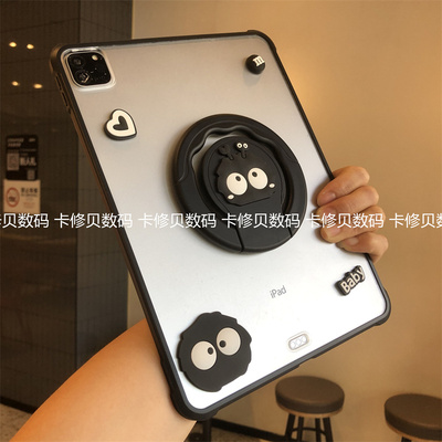 360旋转支架DIY黑煤球适用华为平板MatePad 11.5s保护套air12寸SE10.4亚克力2024磨砂tgr-w10手提pro10.8后壳