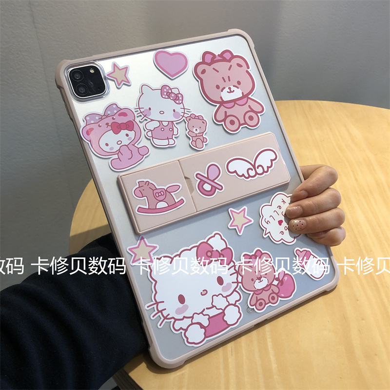 磨砂带支架亚克力华为MatePad 11.5S保护套2024款air12寸Pro10.8防弯SE11四角防摔10.4平板套GOT-W09后壳12.2