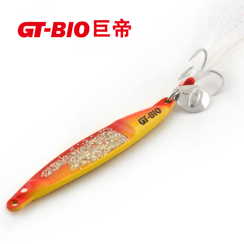 正品GTBIO巨帝金属路亚亮片 鱼形跳跃铁板2代 仿生假饵拟饵钓鱼饵