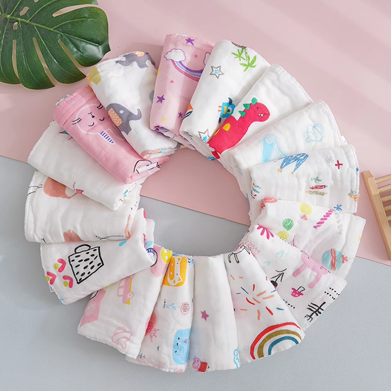 六层纯棉纱布口水巾儿童宝宝手帕