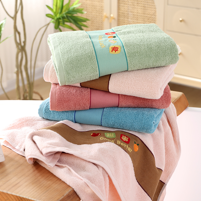 纯棉情侣吸水速干浴巾加厚加大
