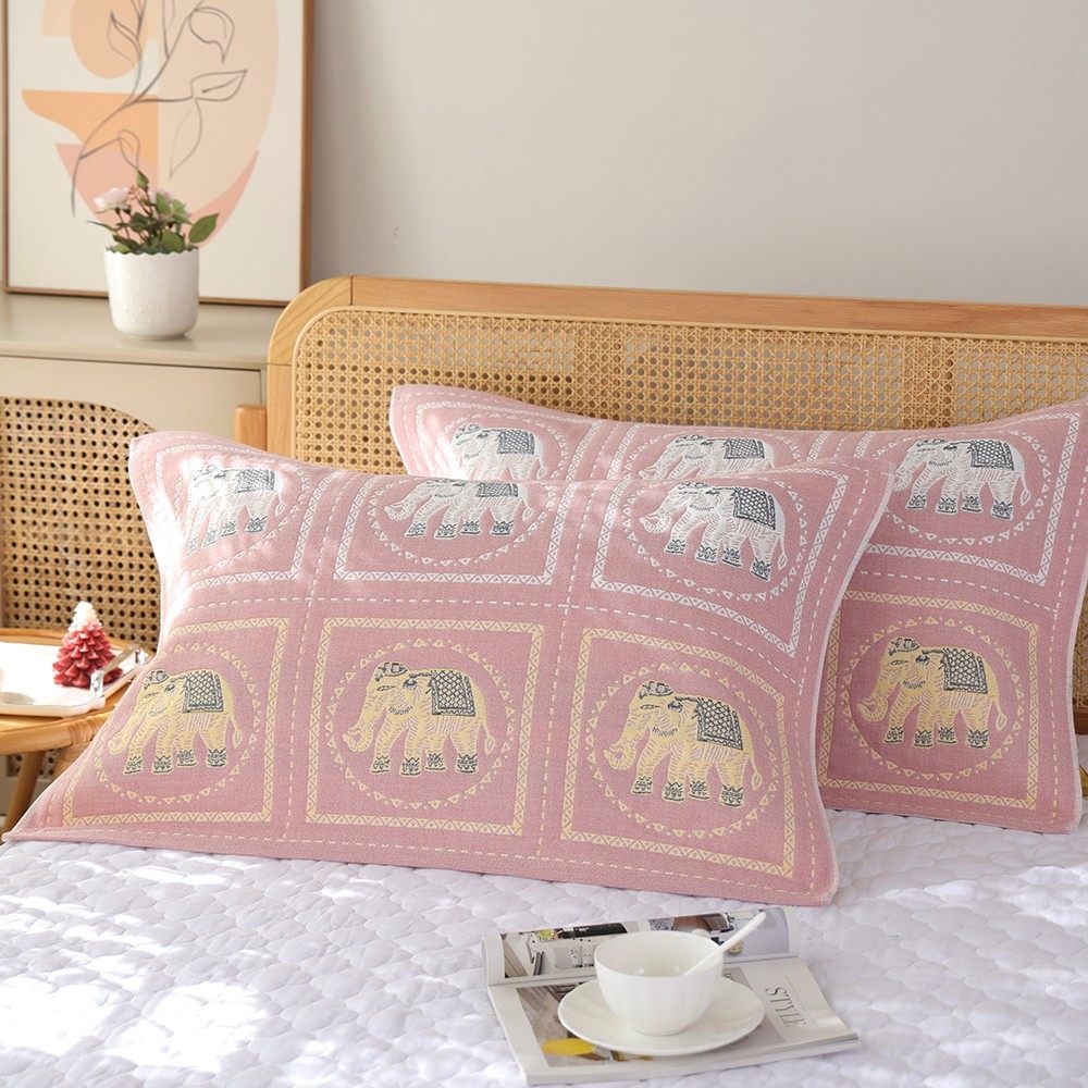 加厚纯棉纱布枕巾一对装四季通用柔软吸汗成人盖巾全棉家用枕头巾,床上用品,枕巾,淘宝优惠券,粉丝福利购,淘宝优惠卷