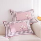 新款 高密纯棉纱布枕巾一对装 四季 卡通防滑透气成人家用全棉枕头巾