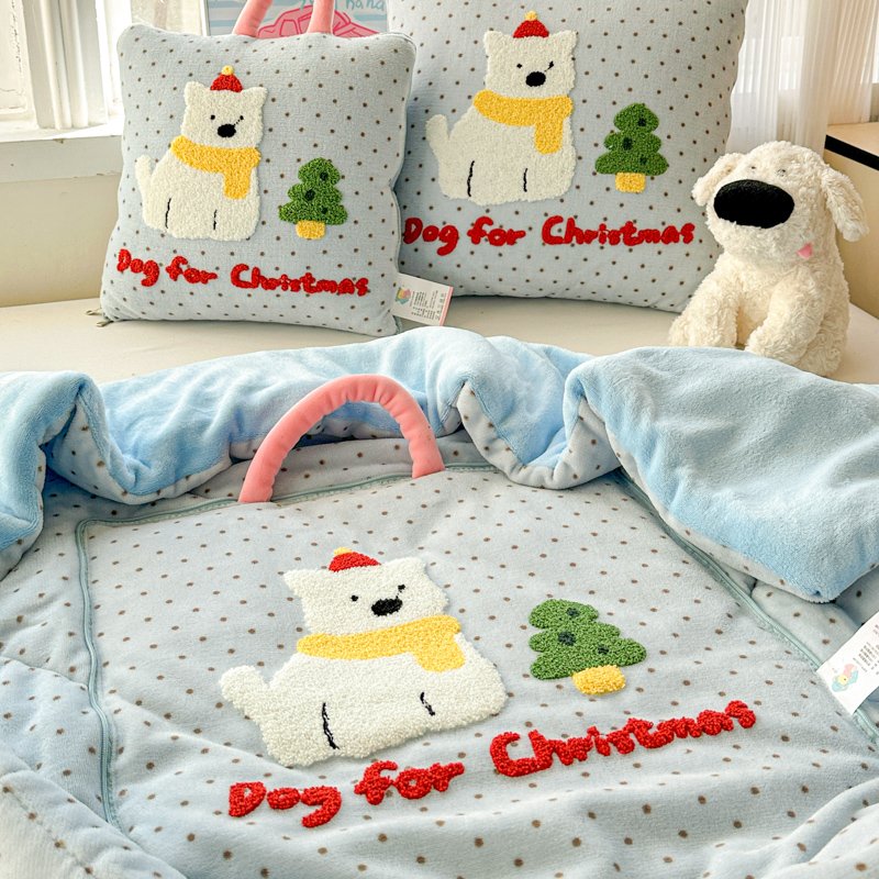 手提款两用抱枕被靠垫枕头被午休空调被牛奶绒狗狗汽车沙发办公室