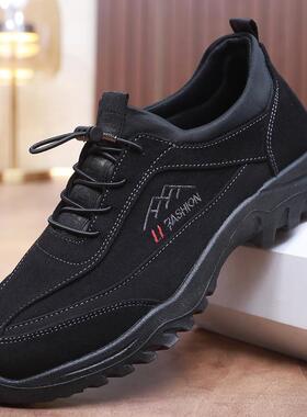 老北京布鞋男单鞋软底透气中老年人休闲鞋防滑防臭散步加宽爸爸鞋